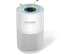 HYCHIKA Air Purifier for Bedroom Home - Quiet HEPA Filter Cleaner with Fragrance Sponge & 3 Speed for Dust, Pet,Better Sleep, Air Freshener, Odour, Smoke, Office, Desktop