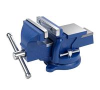 HYCHIKA Bench Vice 4 Inch 100 mm, 360° Swivel Table Vice Clamp, Heavy Duty Vices for Workbench, Vise for Woodworking Metalworking Sanding Drilling Cutting