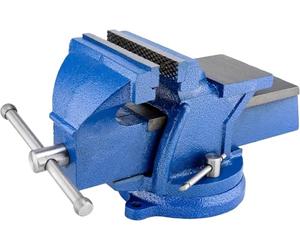 HYCHIKA Bench Vice 5 Inch 125 mm, 360° Swivel Table Vice Clamp, Heavy Duty Vices for Workbench Workshop, Vise for Woodworking Metalworking Drilling