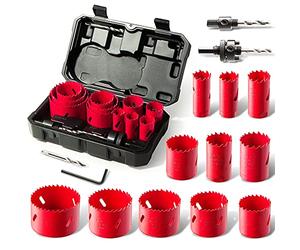 HYCHIKA Bi-Metal Hole Saw, 17 PCS Hole Saw Set 19mm-68mm
