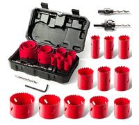 HYCHIKA Bi Metal Hole Saw 17 PCS Hole Saw Set 19mm 68mm Cutting Depth 40mm