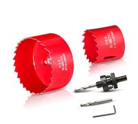 HYCHIKA Bi-Metal Hole Saw, 2PCS Hole Saw Set 68mm 40mm, Cutting Depth: 32mm, Perfect for Drilling Soft Metal, Wood, PVC Board and Plastic