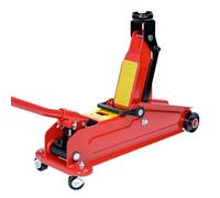 HYCHIKA Car Jack Hydraulic, 3 Tonne Trolley Jack, Trolly Jack, Low Profile Trolley Jack, Lifting Range 135-370mm, with Swivel Casters, for Cars, SUV, Tire Replacement