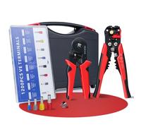 HYCHIKA Ferrule Crimping Tool, 3-in-1 Automatic Wire Stripper, Crimping Pliers Set with 1200PCS 0.25-10mm²(AWG 24-8) Terminals, Wire Crimping Tool, Crimp Connectors