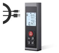 Hychika Laser Measure, Laser Distance Measure Rechargeable 40M Laser Rangefinder With LCD Backlit M/In/Ft Multiple Measurement Modes Pythagoras Distance Area Volume Measurements