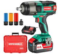Hychika Powerful Cordless Impact Wrench 2000Rpm 350Nm With 3Pcs Sockets