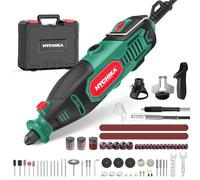 HYCHIKA Rotary Tool Kit with Chainsaw Sharpener - 150W Corded Power Rotary Tool 7 Variable Speeds 10000-33000RPM with 167 Accessories, for Detail Sanding Polishing Cutting Drilling DIY Engraving