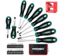 HYCHIKA Screwdriver Set, 30 Pieces Screwdriver Set, Including Phillips Screwdriver, Flat Screwdriver, Suitable for DIY, Maintenance Furniture, Toys