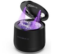 HYCHIKA Ultrasonic Retainer Cleaner Machine,45kHz Sonic Dental Cleaner with Digital Timer,4 Modes,200mL Dental Pod for Dentures,False Teeth,Aligners,Night Guards(Black)