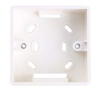 Hyclam 86 Type PVC Wall Mounted Switch Socket Base Surface Mount Electrical Outlet, White, Waterproof, 1 Pc