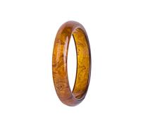 Hyclam Classic Floral Print Bangle All-match Niche Round Resin Bracelet Crafts for Wedding Engagement Party Anniversaries