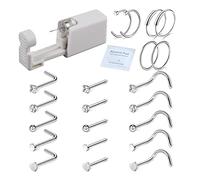 Hyclam Nose Piercing Nailer Kit Disposable Safe Sterile Piercing Unit For Self Nose Piercing Nailer Nose Stud Piercing Tool