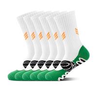 HYCLES 6 Pairs Kids Boys Basketball Socks Youth Athletic Trainer Sport Socks Crew Cotton Breathable Soft Socks for 13-16 Years