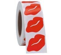 Hycodest 1.25" Kissing Lips Sealing Stickers Valentine's Day Gift Package Labels Sugar Kisses Stickers 1,000 pcs Red