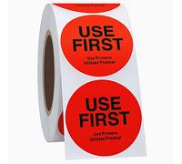 Hycodest 1.5" 500 Pcs Use First Stickers Small Stickers Circle Label Adhesive Dot Labels (Red)