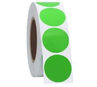 Hycodest 1 inch Green Coloured Round Stickers Sticky Dots Color Code Labels 1000 Dot Stickers for DIY Decoration