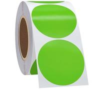 Hycodest 2" Circle Thermal Sticker Labels, Multi-Purpose Self-Adhesive Round Direct Thermal Labels for Labels Printer 750 Labels Green