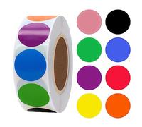 Hycodest 25mm Sticky Round Colorful Coding Labels Tiny Dot Stickers 8 Colors 1000 Classification Stickers