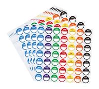 Hycodest 490 Labels Days of The Week Stickers 7 Colours 25mm Kitchen Day Dots Circular Full Week Day Dots Food Labels