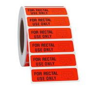 Hycodest 500 pcs for Rectal Use Only Stickers Relax Laugh Labels for Fun, 38x10 mm (Fluorescent red)