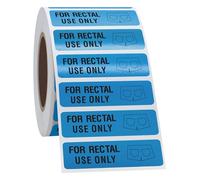 Hycodest 500 pcs for Rectal Use Only Stickers Relax Laugh Labels for Fun, 38x12 mm (Blue)
