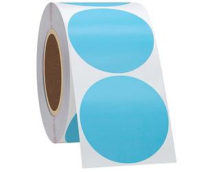 Hycodest 51mm Circle Thermal Sticker Labels, Multi-Purpose Self-Adhesive Round Direct Thermal Labels for Labels Printer 750 Labels Light Blue