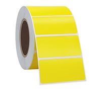 Hycodest 51x25mm Direct Thermal Labels Self-Adhesive Barcode Stickers,Yellow Rectangle Labels for Thermal Label Printer,1000 Pcs Roll