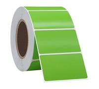 Hycodest 57x32mm Direct Thermal Labels, Self-Adhesive Barcode Stickers, Green Rectangle Label for Label Printer,1000 PCS Roll