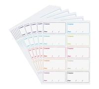 Hycodest 6x3cm Freezer Food Labels, 100 Pcs Storage Stickers, Date Contents Tags Removable Labels Without Residue Glue