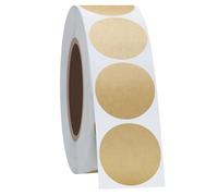 Hycodest Circle Stickers Dot Labels Round Label Adhesive Sticker Kraft Paper, 500 Stickers, 1 inch