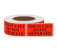 Hycodest Fluorescent Red This is a Set Do Not Separate Labels 500 Stickers, 25x51mm