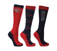 Hyconic Pattern Socks - Adult 4-8 · Navy/Red