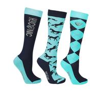 HYCONIC Patterned Socks in Mid Navy | Size: 8-12 HYCONIC Mid Navy 8-12