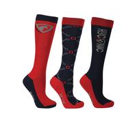 HYCONIC Patterned Socks (Pack of 3) in Navy | Size: 8-12 HYCONIC Navy 8-12