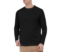 HYCOPROT Men's Rash Guard Shirts UPF 55+ UV Sun Protection Long Sleeve T-Shirts Quick Dry Surf Swimming Tops Lightweight Breathable Hiking Shirt Watersports Tops Vest for Swimming Running Fishing