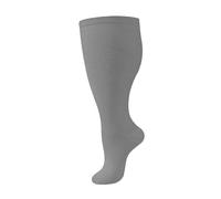 HYCOPROT Plus Size Compression Socks For Women Men Wide Calf Graduated Medical Support Stocking Knee High Pressure Sock Varicose Vein Swollen Legs Pregnancy Travel Flight 20-30 mmHg 1 Pairs Grey 7XL