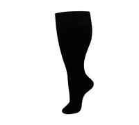 HYCOPROT Plus Size Compression Socks For Women Men Wide Calf Graduated Medical Support Stocking Knee High Pressure Sock Varicose Vein Swollen Legs Pregnancy Travel Flight 20-30 mmHg 1 Pairs Black 3XL