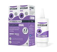 Hycosan Dual Twin Pack - Double Action Eye Drops with Hyaluronic Acid and Ectoin for Soothing Relief of Itchy, Burning or Dry Eyes Due to Allergens -