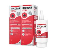 Hycosan Extra Double Pack - Eye Drops with Hyaluronic Acid for Soothing Relief of Severe and Persistent Dry Eyes - Contact Lens Compatible - Preserva