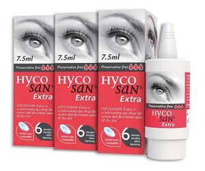 Hycosan Extra Triple Pack Preser Free for Treatment of DRY Eyes Free First Class