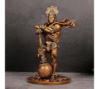 HYCOT+ Big Bahubali Hanuman Statue for Home Decor Marble & Resin Lord Hanuman Idol Bajrang Bali Statues for Temple Decoration Hanuman Murti Showpiece Item, Height 7.48 Inch, Antique