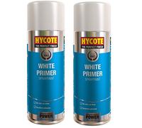 Hycote 2 x White Primer Car, Van, Bike Spray Paint/Aerosol 400ml