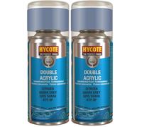 Hycote Compatible with Citroen - Double Acrylic Aerosol Spray Paint, Shark Grey, 150 ml (Pack of 2)