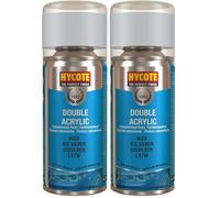 Hycote Double Acrylic Aerosol Car Spray Paint, Audi - Ice Silver, 150 ml (Pack of 2)