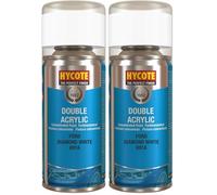 Hycote Double Acrylic Aerosol Car Spray Paint, Ford - Diamond White, 150 ml (Pack of 2)