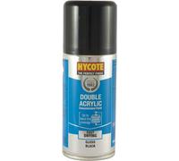Hycote Double Acrylic Aerosol Car Spray Paint, Gloss Black, 150 ml