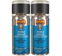 Hycote Double Acrylic Aerosol Car Spray Paint, Mini - Midnight Black, 150 ml (Pack of 2)