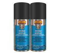 Hycote Double Acrylic Aerosol Car Spray Paint, Satin Black, 150 ml