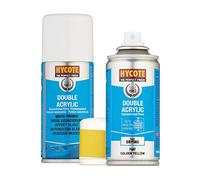 Hycote Double Acrylic Fiat Golden Yellow Spray Paint 150ml + White Primer Kit