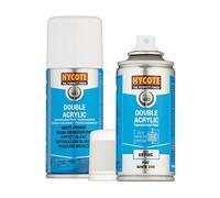 Hycote Double Acrylic Fiat White 249 Spray Paint 150ml + White Primer Kit